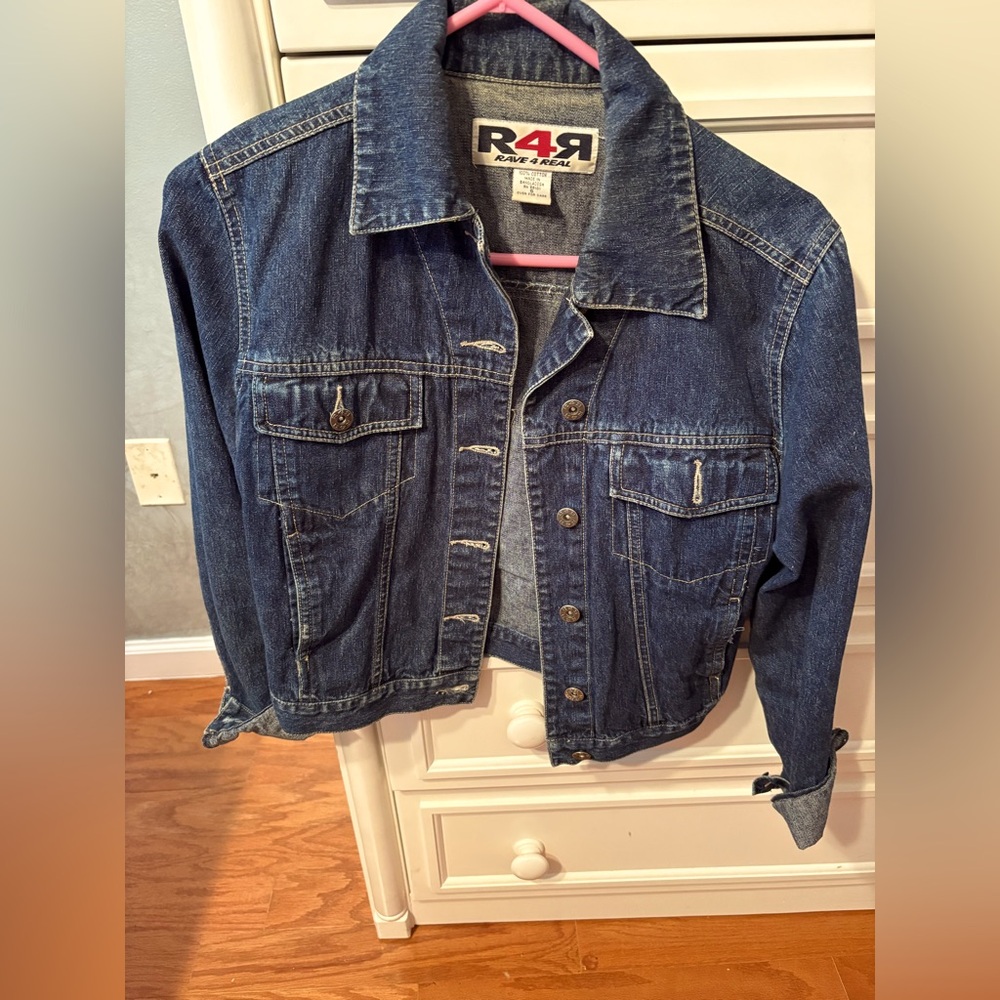 Vintage Rave 4 Real Jean Jacket Size Small